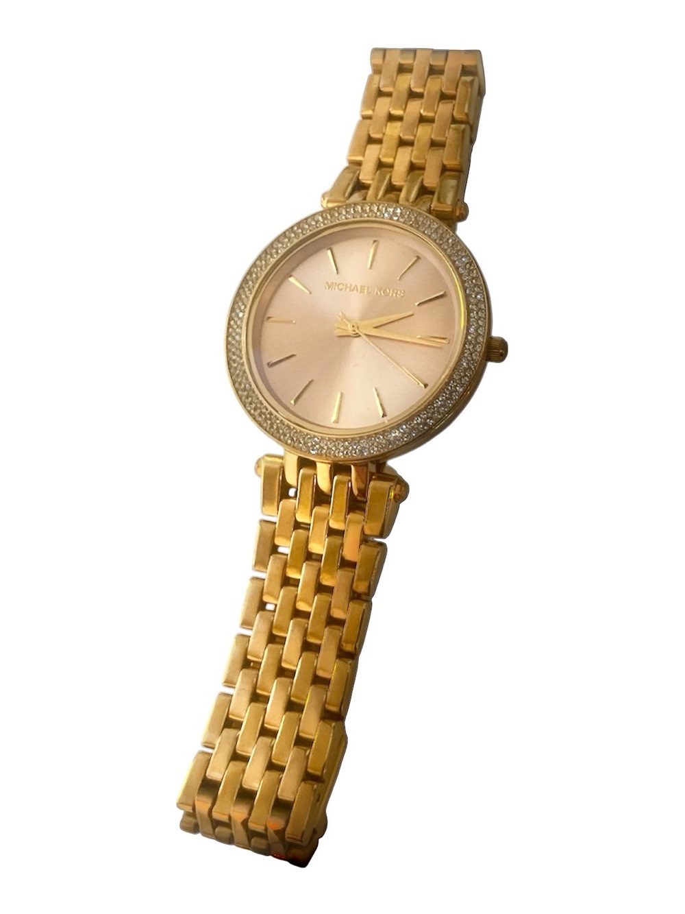 Michael Kors Gold Crystal-Trim Women's Bracelet Watch